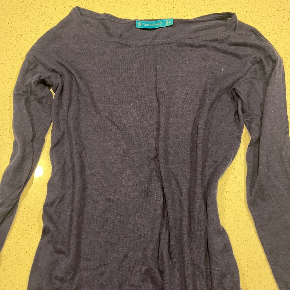 Tori Richard Heather Gray Long Sleeve Tee